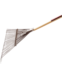 Laubrechen "True Temper" mit flachen Zinken mit Stiel