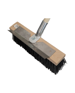 Kratzblech Inox 30cm montiert auf Strassenbesen