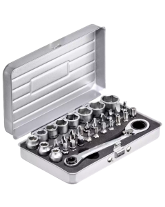 Steckschlüsselsatz-Slim 1/4" 31-tlg.