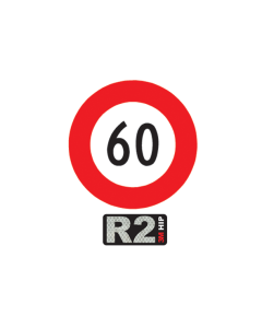 Vorschriftssignale 2.30/R2 HIP 60cm Höchstgeschwindigkeit 