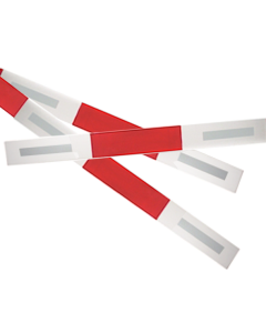 Absperrlatten Holz rot/weiss mit Reflektoren R2