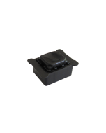 Teleskoplatte Rastknopf schwarz eckig