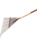 Laubrechen "True Temper" mit flachen Zinken mit Stiel