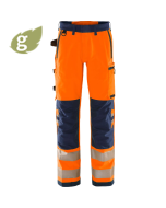 Fristads-Green Stretchhose 2645 GSTP - Kl.2 | Warnschutz-Orange/Marine