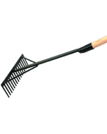 Asphalt-, Beton- oder Kiesrechen 16 Zinken mit Stiel