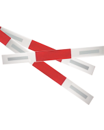 Absperrlatten Holz rot/weiss mit Reflektoren R2